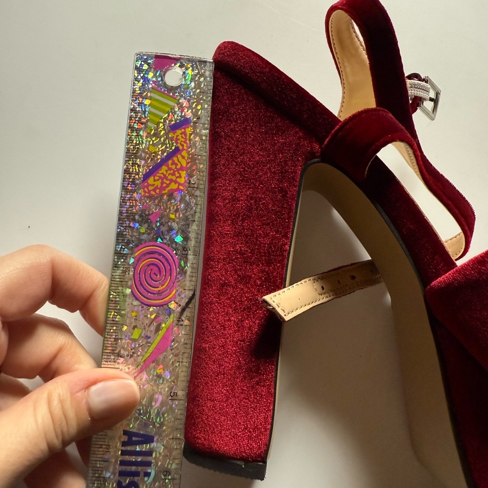 Velvet platform heels - Picture 3 of 3